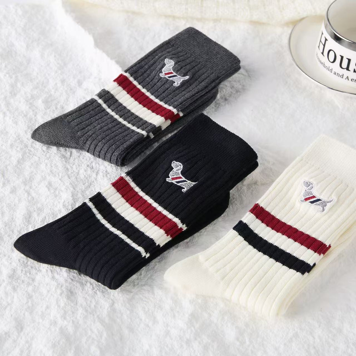 2025SS Dog embroidered socks