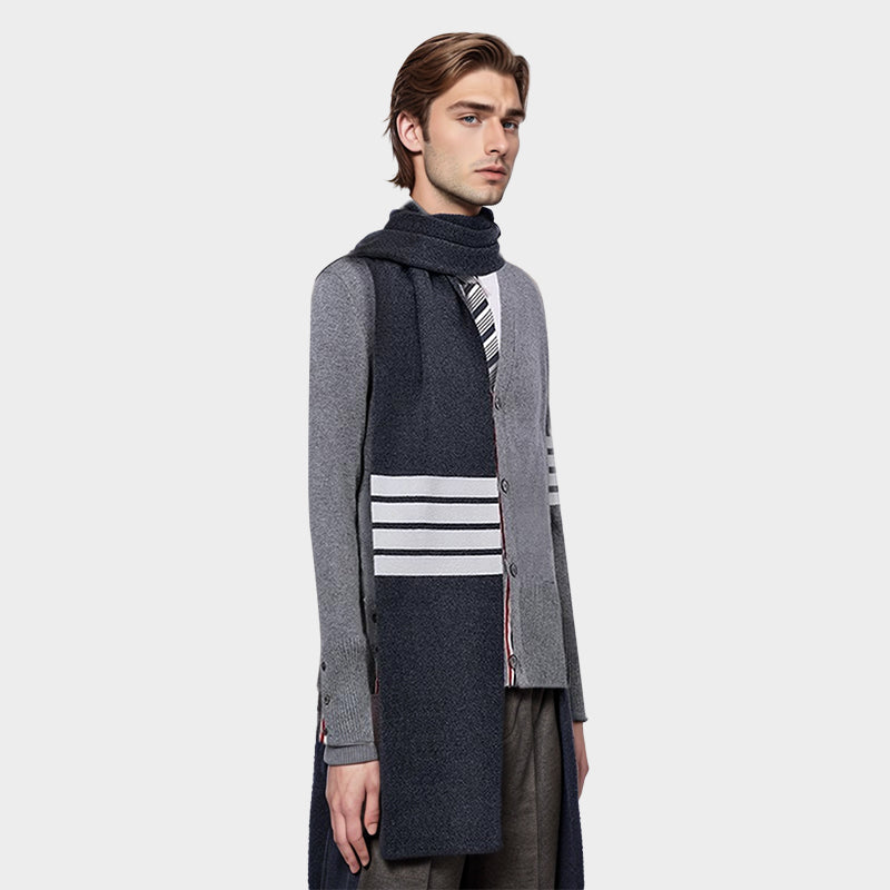 Solid color couple scarf