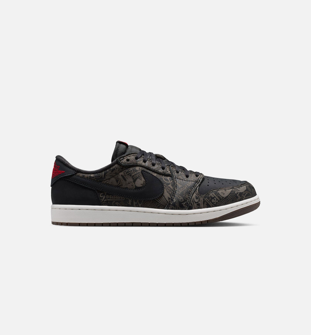 Air Jordan 1 Retro Low OG Laser Black/Red Men's Lifestyle Shoes - Black/Varsity Red/Summit White