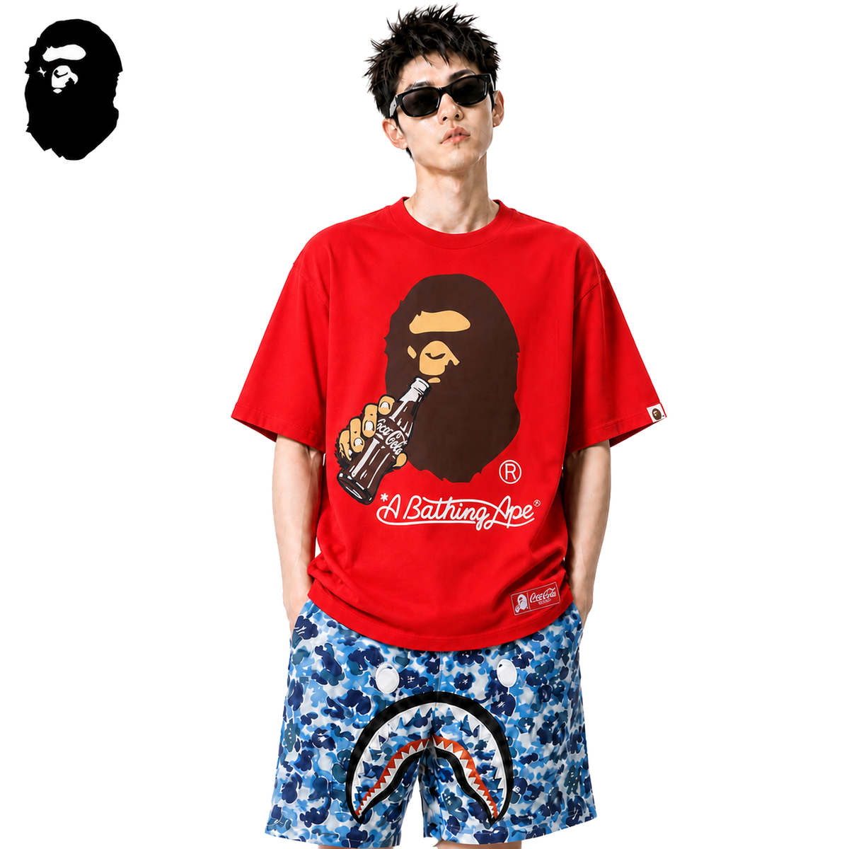 BAPE x Coca-Cola Ape Head Men's T-Shirt - Red