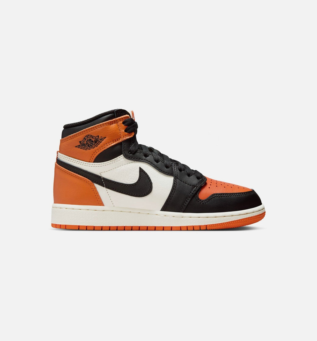 Air Jordan 1 Retro High OG Shattered Backboard – Grade School Lifestyle Shoe in Black/Sail/Starfish