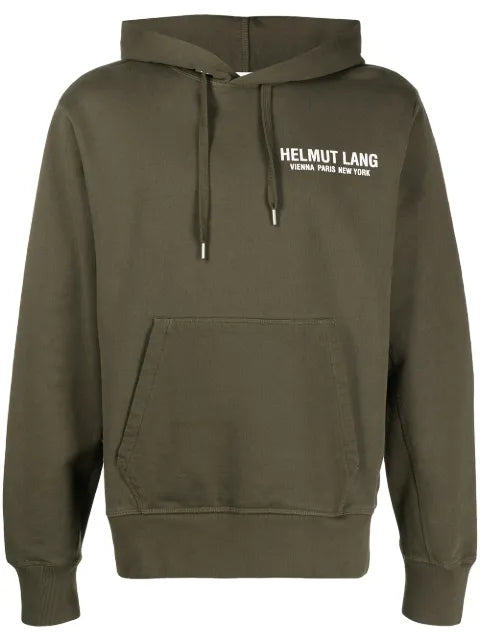 Helmut Lang logo print hooded sweatshirt