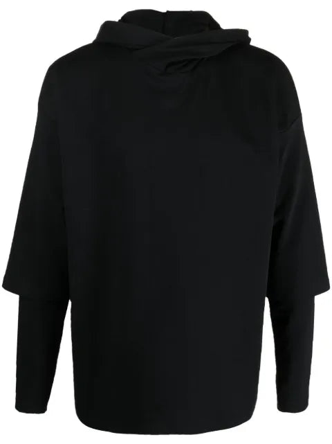 Alchemy layered drop-shoulder hoodie