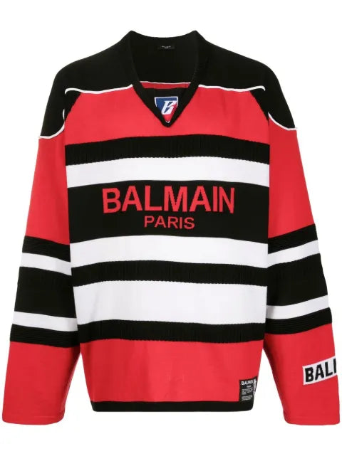 Balmain logo-print jumper