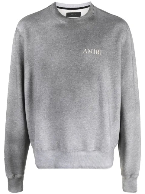 AMIRI faded-effect logo-print sweatshirt
