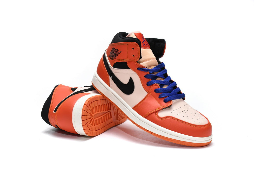 Air Jordan 1 Mid Team Orange Black Reps Sneaker 852542-800