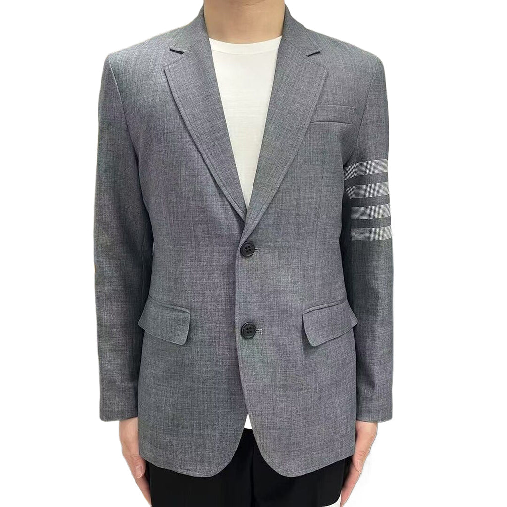 Men's 4 - Bar Suit Jacket with Signature Grosgrain Detail | Thom Browne