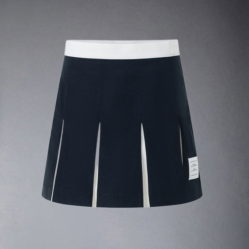 Women's Contrast Pleated Mini Skirt | Thom Browne