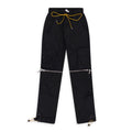 Black Knee Zip Cargo Pants
