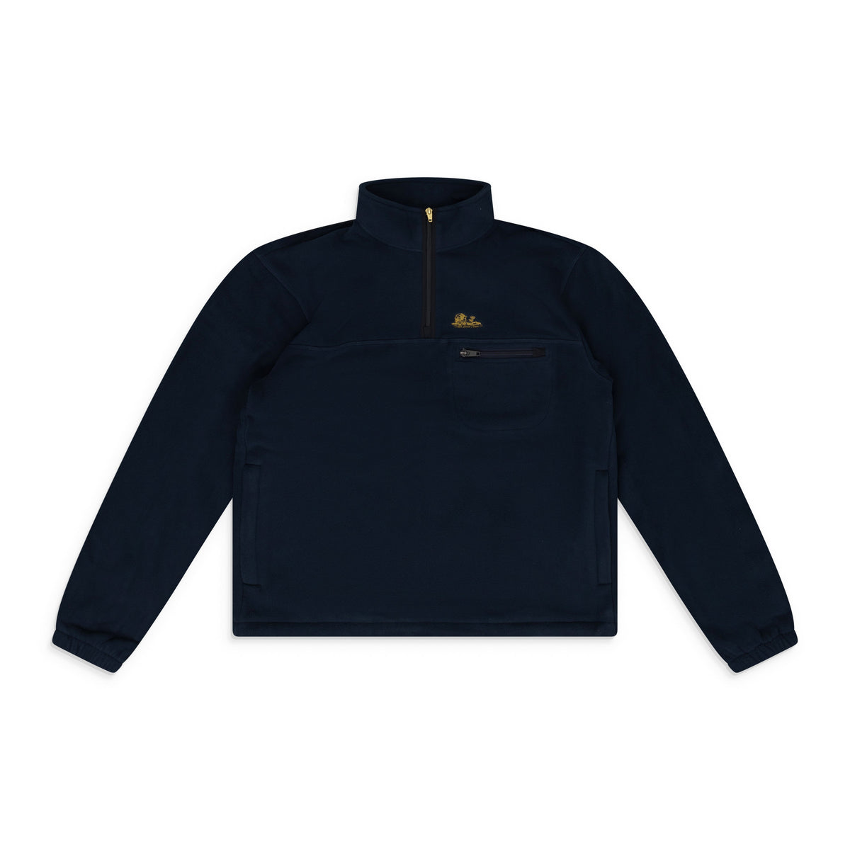 Blue Quarter Zip Fleece Pullover
