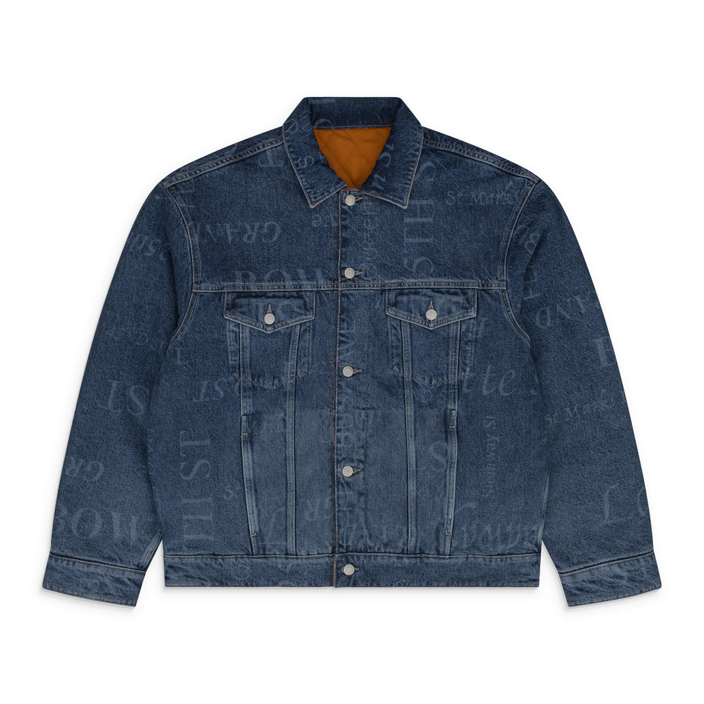 x Martine Rose Washed Blue Reversible Trucker Jacket