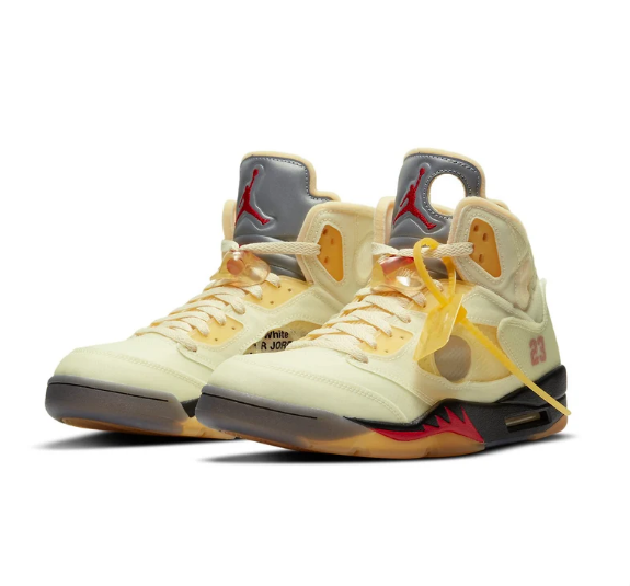 Air Jordan 5 x Off-White SP 'Sail' Sneakers DH8565-100