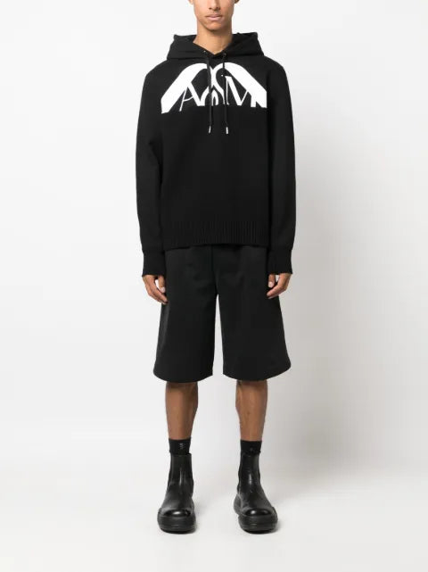 Alexander McQueen logo-print cotton hoodie
