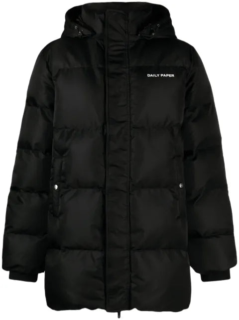 Daily Paper logo-print hooded puffer jacket