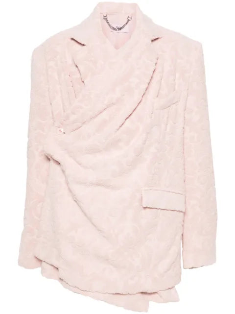 Martine Rose towelling-finish wrap cotton blazer
