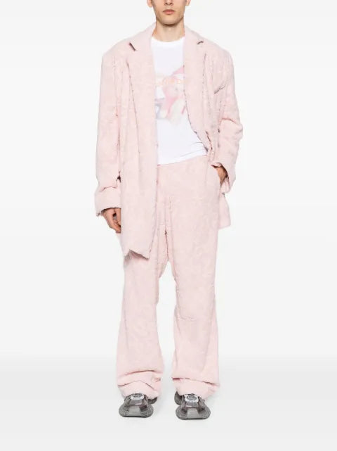 Martine Rose towelling-finish wrap cotton blazer
