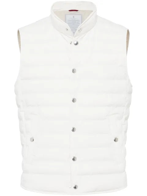 Brunello Cucinelli high-neck quilted gilet