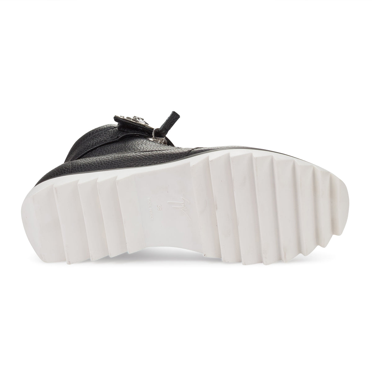 BLACK/SILVER SNEAKER WITH METAL BAR SNEAKERS