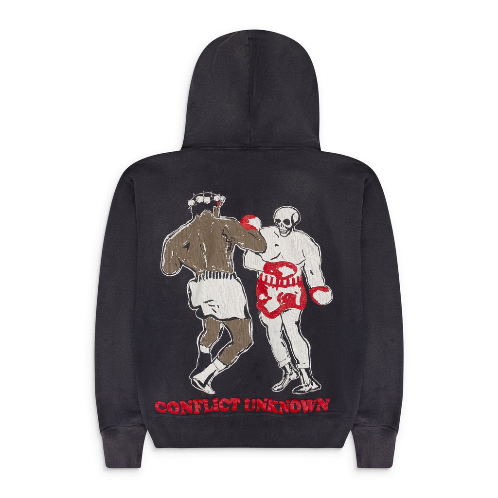 BLACK DENIM TEARS STRUGGLE HOODIE