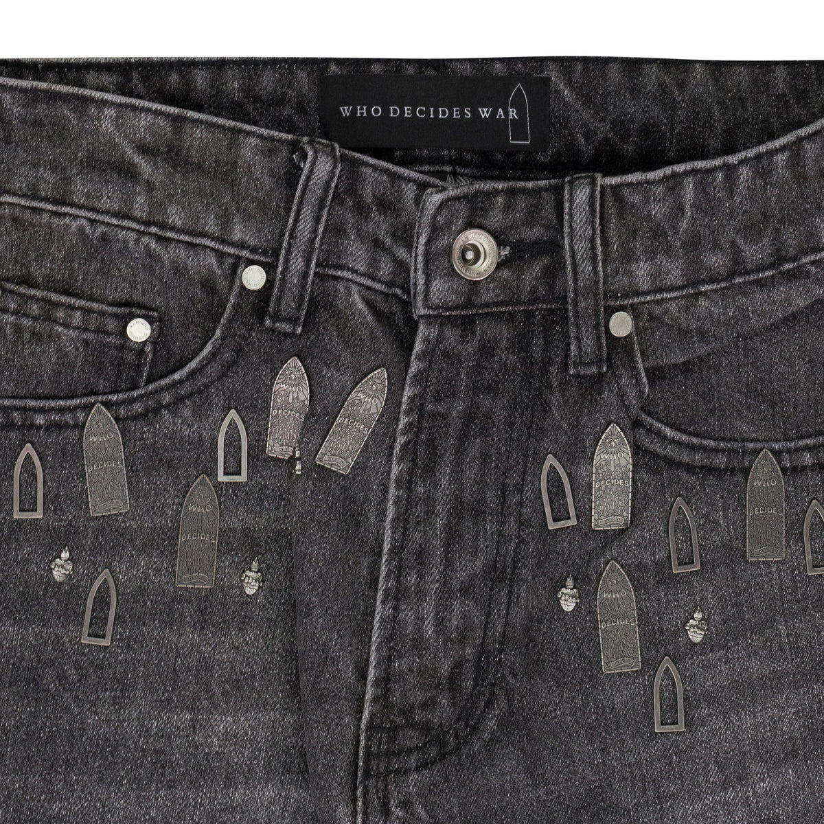 BLK CENTRALIZED HARDWARE STRAIGHT-FIT JEANS