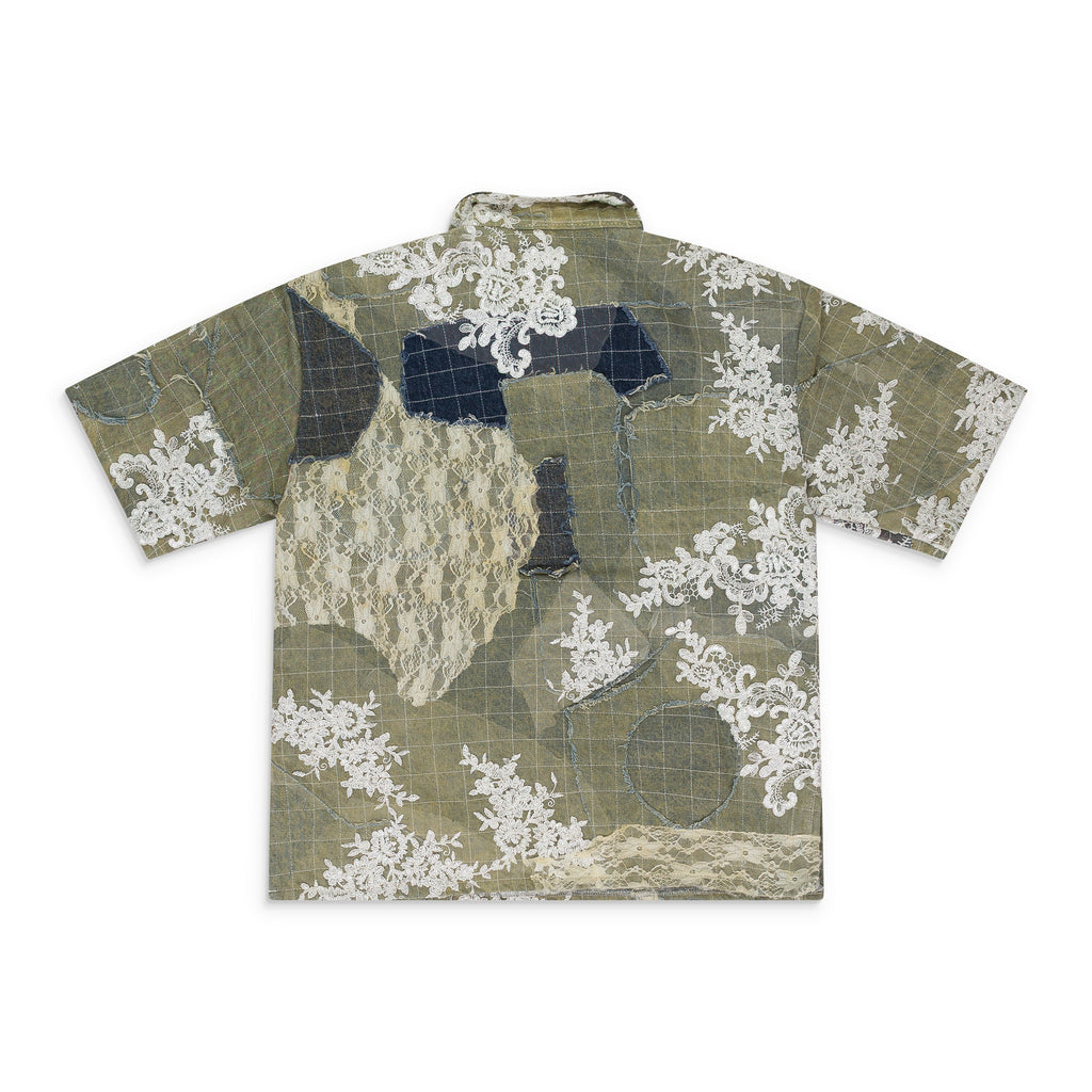 BLACK INTERWOVEN WINDOWS T-SHIRT