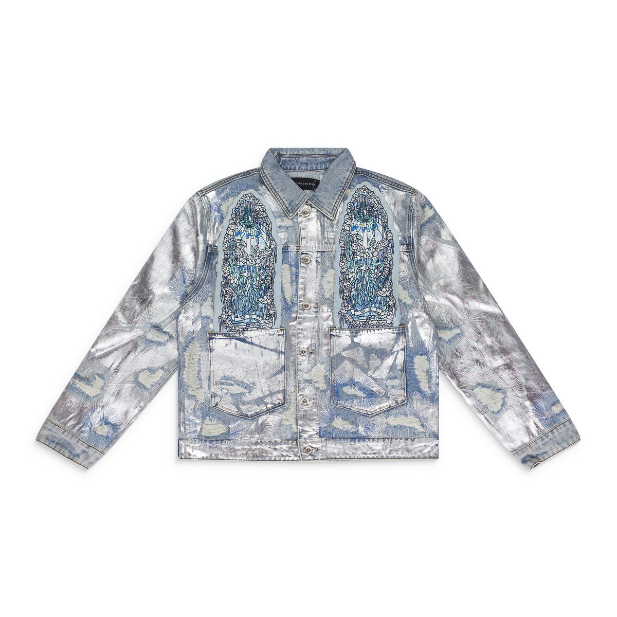 BLUE HEAVY METAL DENIM TRUCKER JACKET