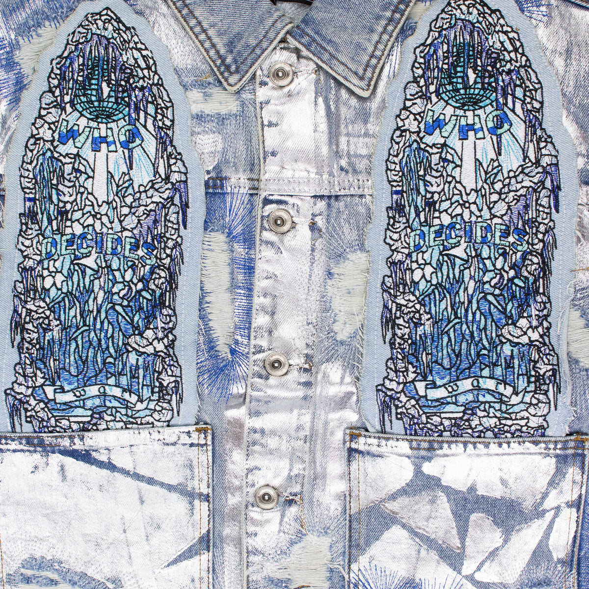 BLUE HEAVY METAL DENIM TRUCKER JACKET