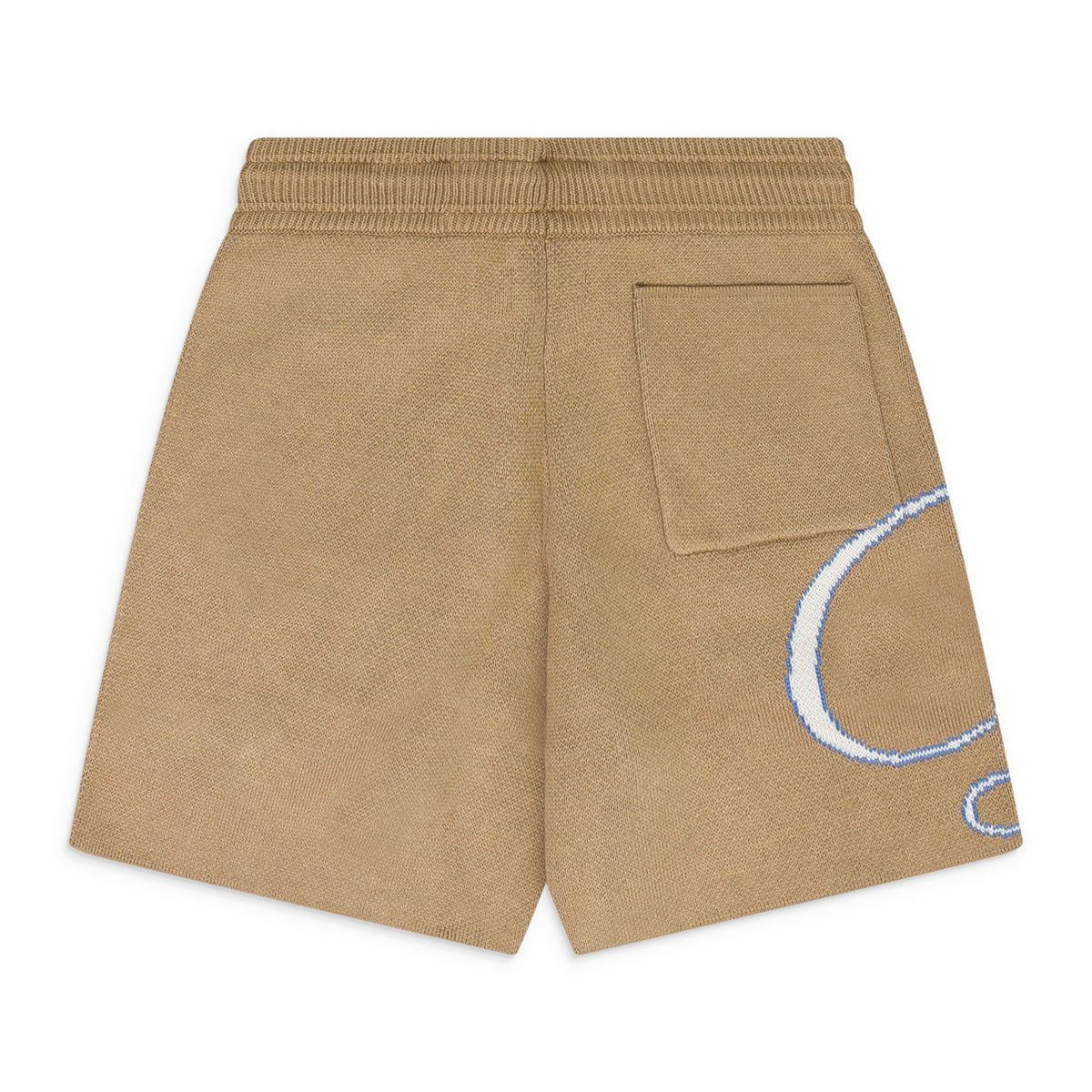 IVORY SCRIPT LOGO KNIT SHORTS