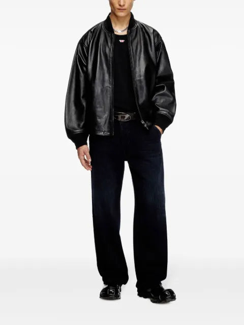 Diesel waxed-leather bomber jacket