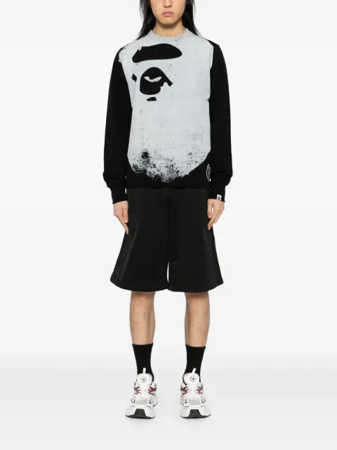 A BATHING APE® faded-printed sweater