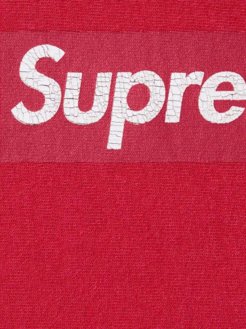 Supreme washed box logo "SS 25 - Red" sweatshirt