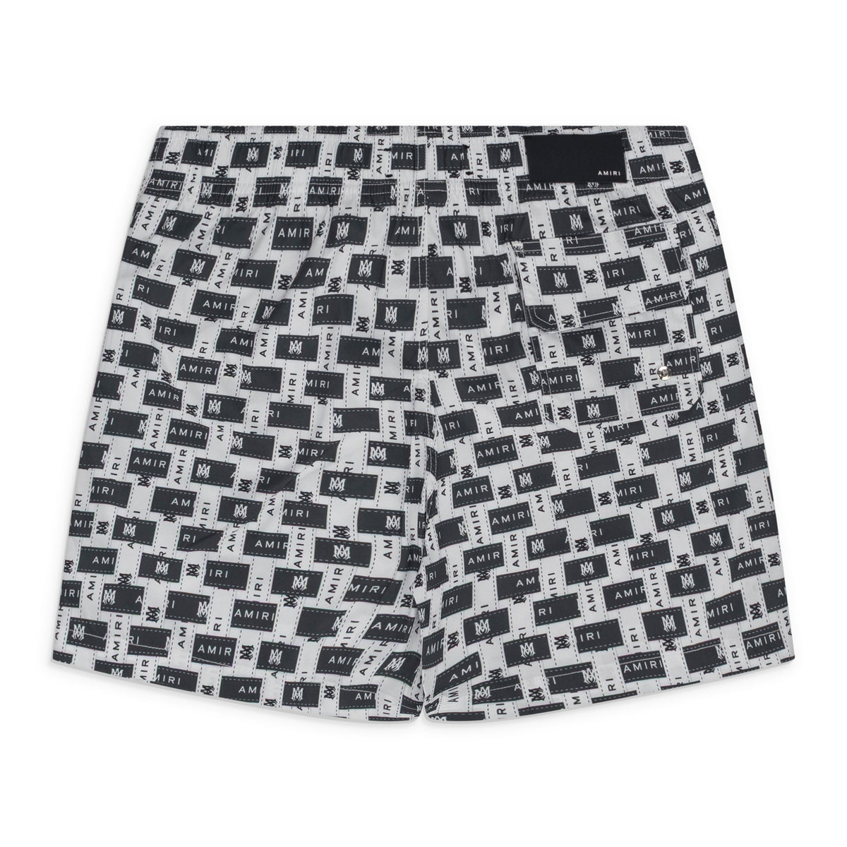 Black/White Amiri Interweave Swimtrunk