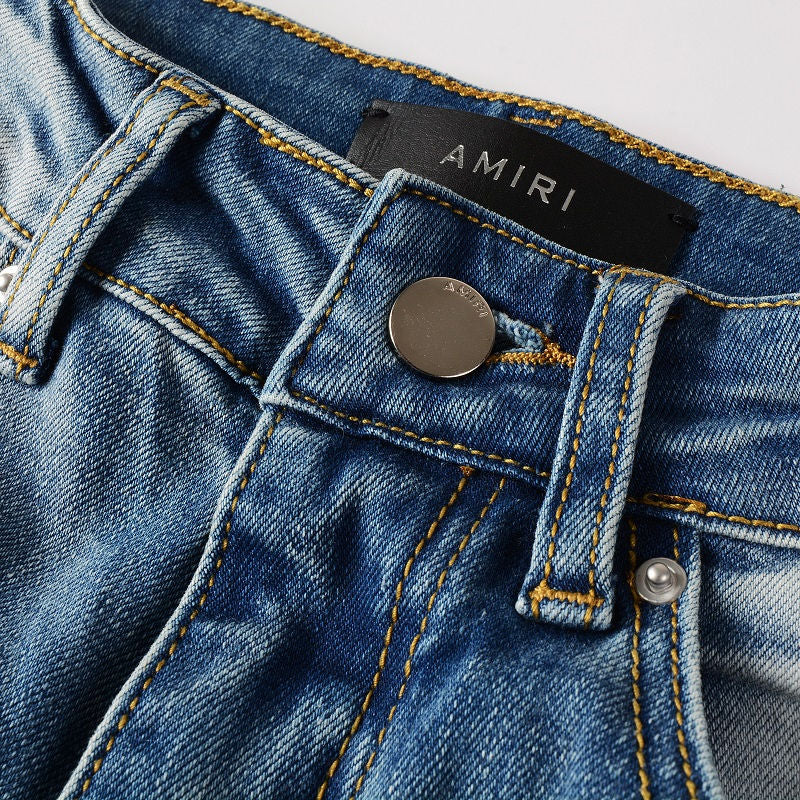 AMIRI Jeans #898 – Slim Fit Distressed Denim