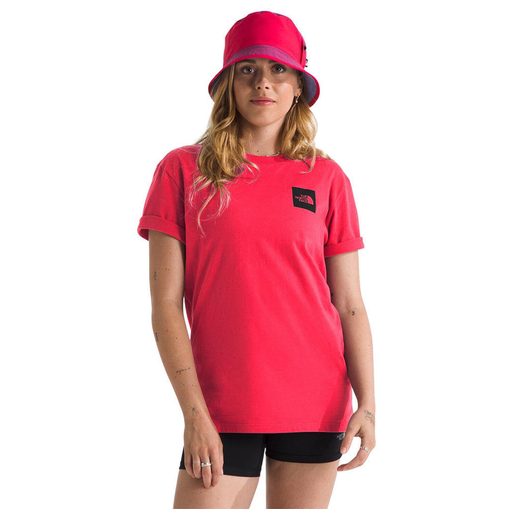 Camiseta Box Hdome Ss Tee para mujer color fucsia