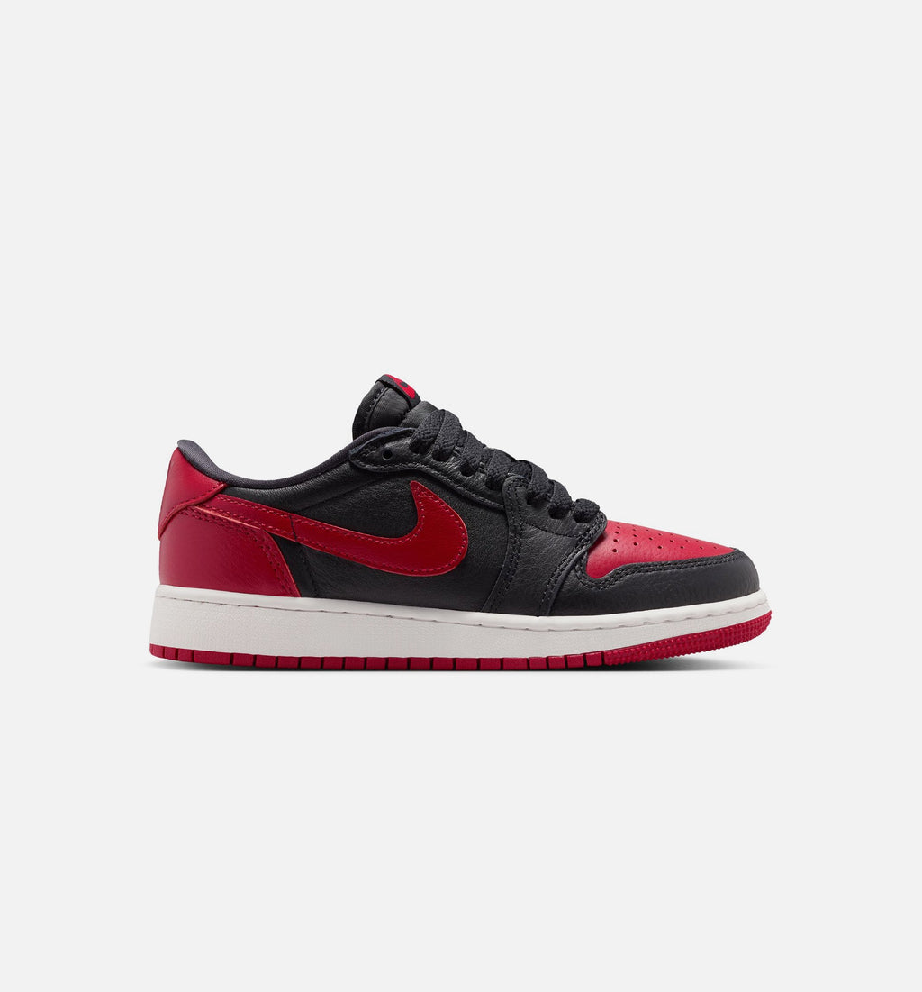 Air Jordan 1 Retro Low OG Banned Grade School – Black/Varsity Red/Summit White