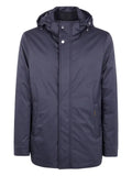 Moorer hooded zip-fastening jacket