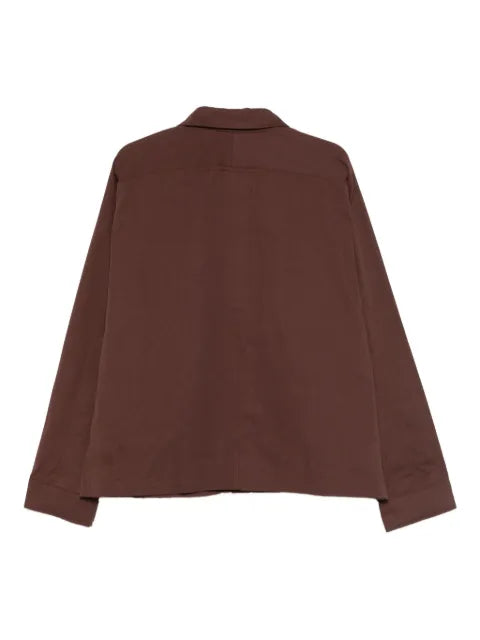 adidas logo-embroidered shirt jacket