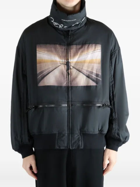 Undercover zipped graphic-print jacket