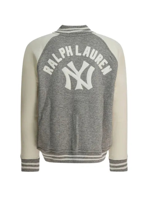 Polo Ralph Lauren x New York Yankees appliqués buttoned bomber jacket