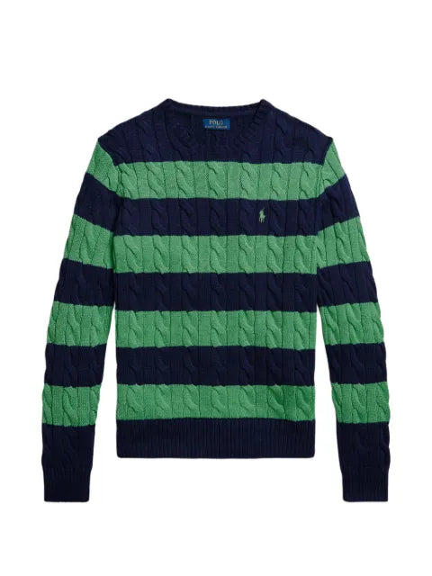 Polo Ralph Lauren striped cable-knit sweater