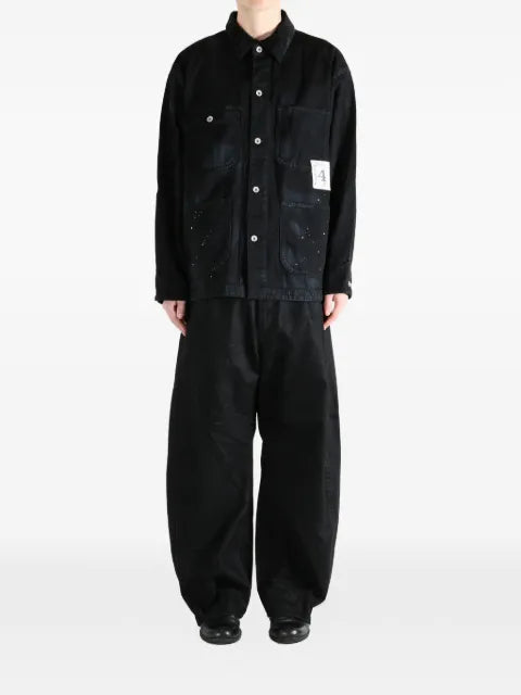 Neighborhood buttoned corduroy-collar jacket