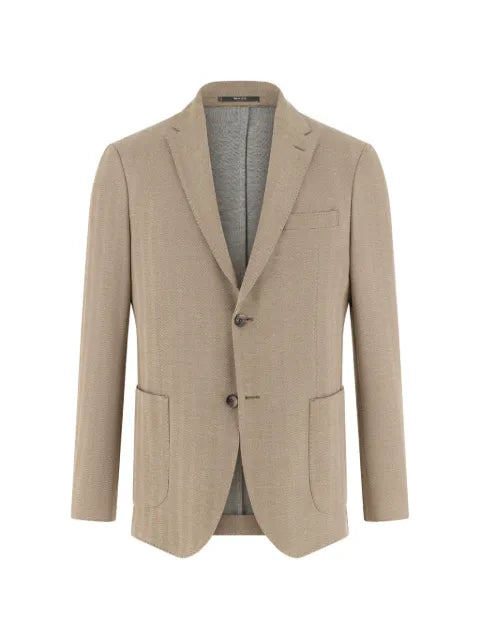 Boggi Milano herringbone patch pocket jacket