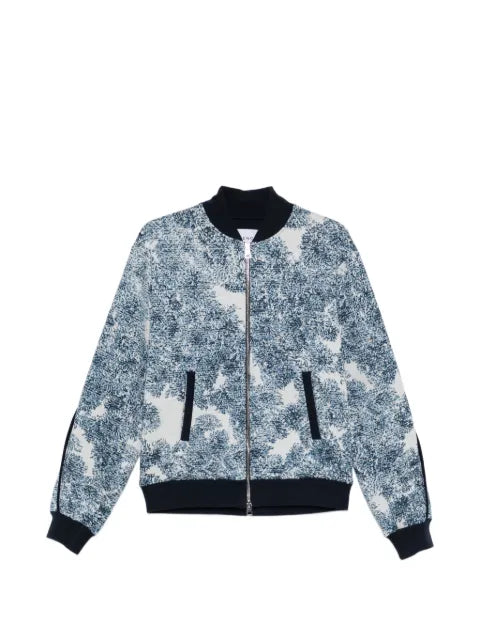 Givenchy couture seam blouson in cotton with pompom print