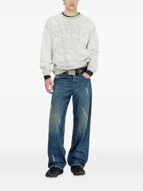Diesel sweatshirt with dévoré print