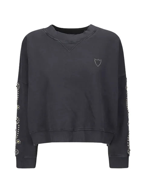 Htc Los Angeles stud-embellished paisley sweatshirt