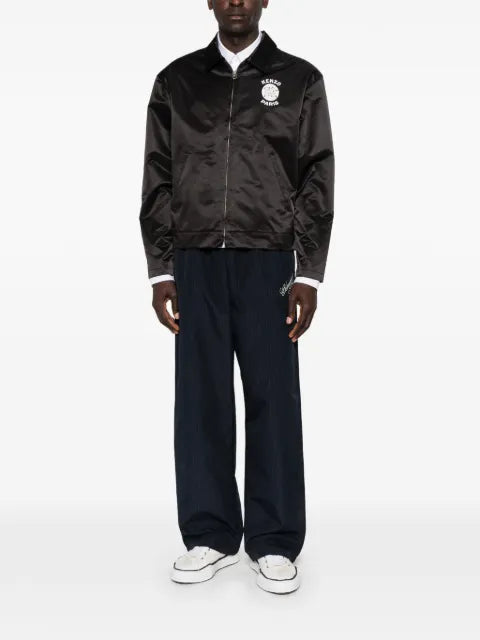Kenzo logo-print satin jacket