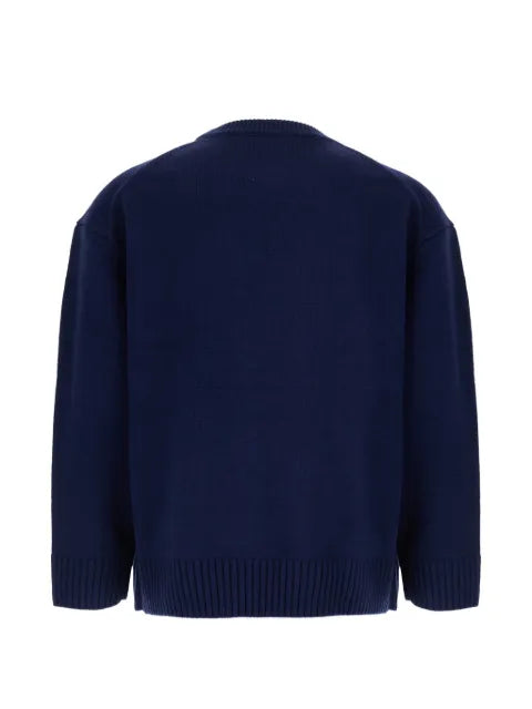 FOUND giraffe-patch intarsia-knit sweater