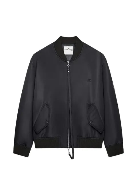 Courrèges logo-patch bomber jacket