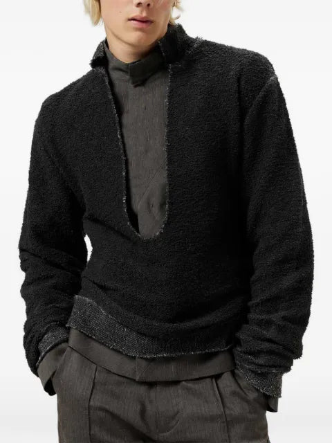 424 frayed bouclé sweater