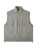 Spoonyard zip-up funnel-neck vest